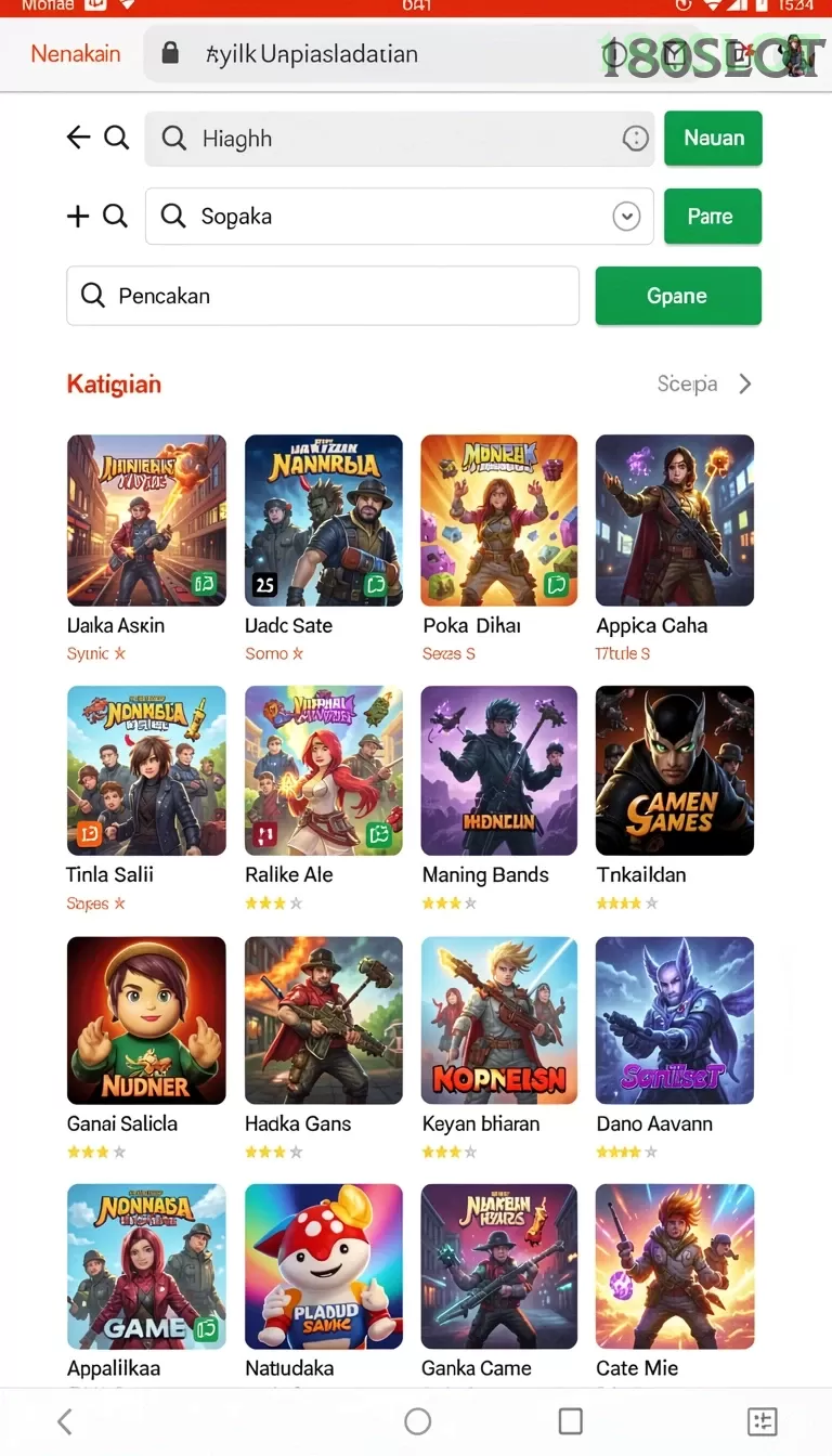 Cuplikan layar PP123 — menu navigasi
